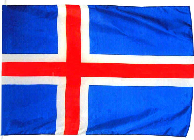 Íslenski fáninn. Fyrir fánastöng. 108x150cm