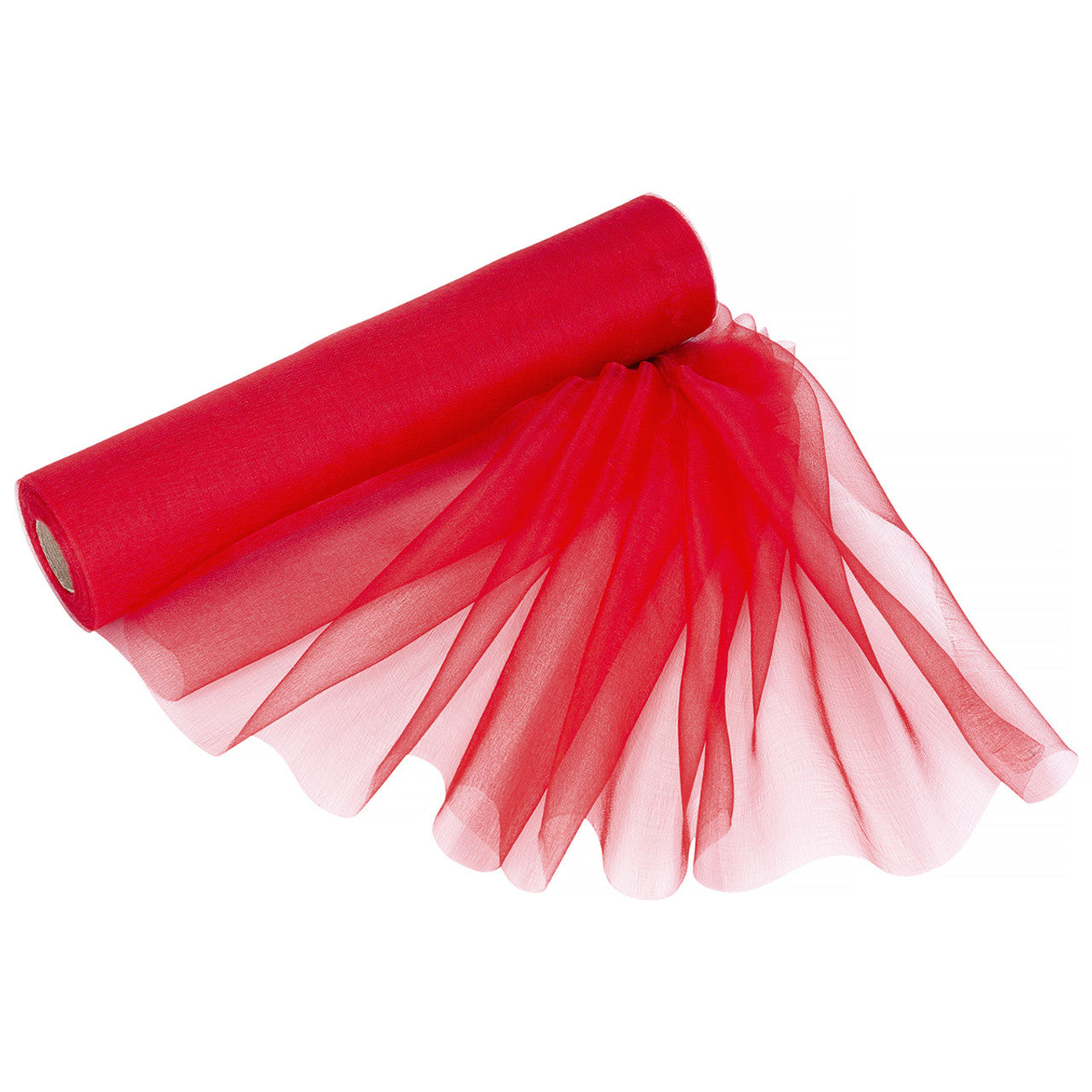 Organza renningur. Rauður. 25 m x 29 cm
