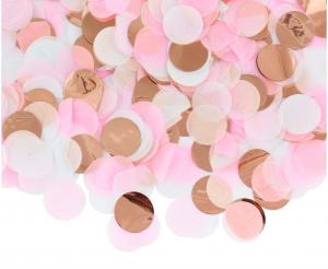 Borðskraut. Confetti. Bleikt og RoseGold