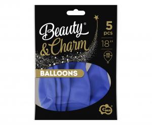 Latexblöður. Bláar. 5 stk 46 cm stórar