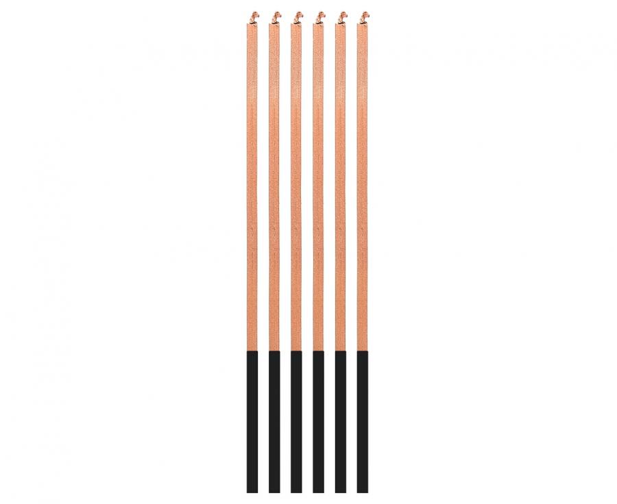 Kerti. Rosegold og Svört. 6 stk. 3 mm á breidd 15 cm hæð