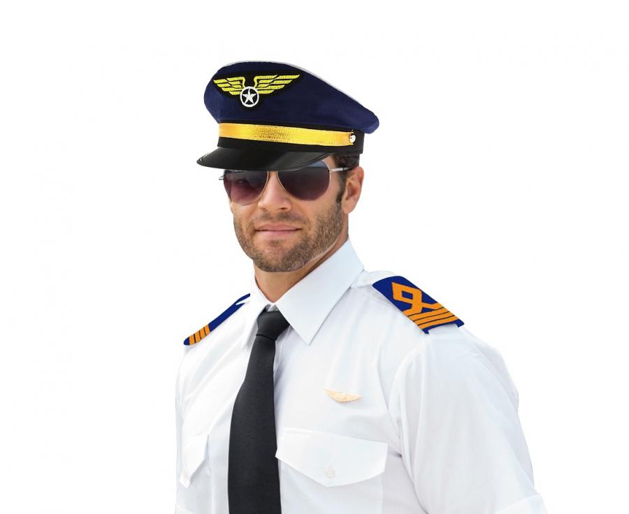 Flughattur og flugmerki á skyrtu