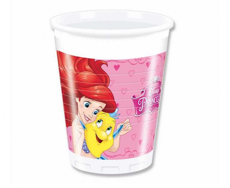Plastglös. Prinsessu. 8stk.