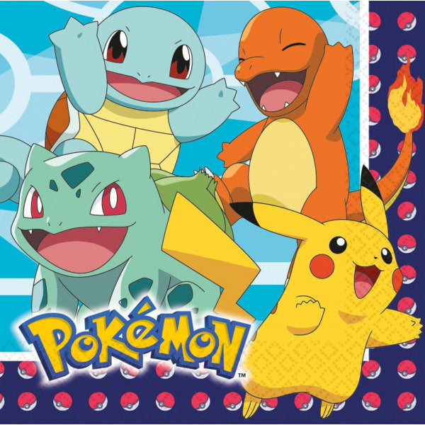 Pokémon Matarservíettur 20 stk