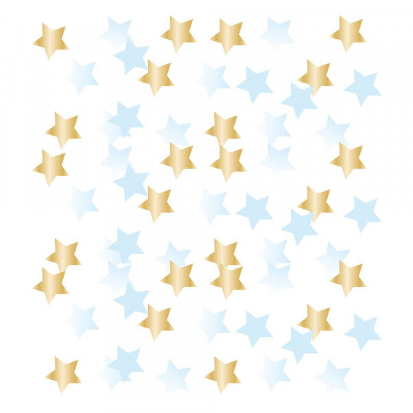 Borðskraut Confetti. Blátt og Gyllt