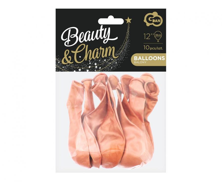 Latexblöður. Perlu Appelsínugular 10 stk. 30 cm.