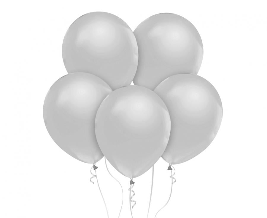 Latexblöður. Perlu Silfur 10 stk. 30 cm.