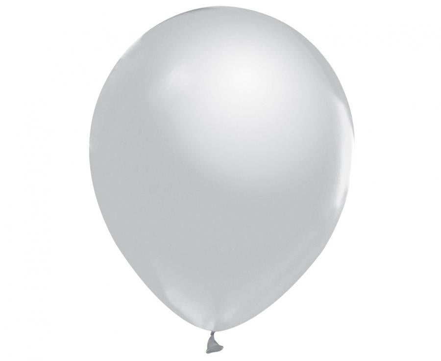Latexblöður. Perlu Silfur 10 stk. 30 cm.