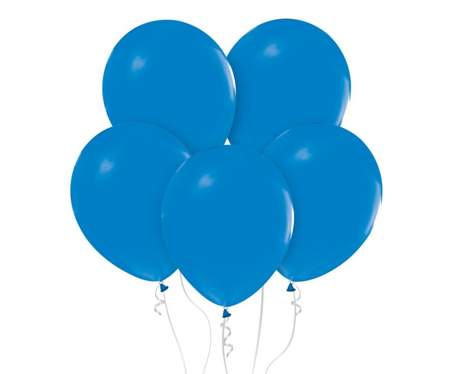 Latexblöður. Bláar. 5 stk 46 cm stórar