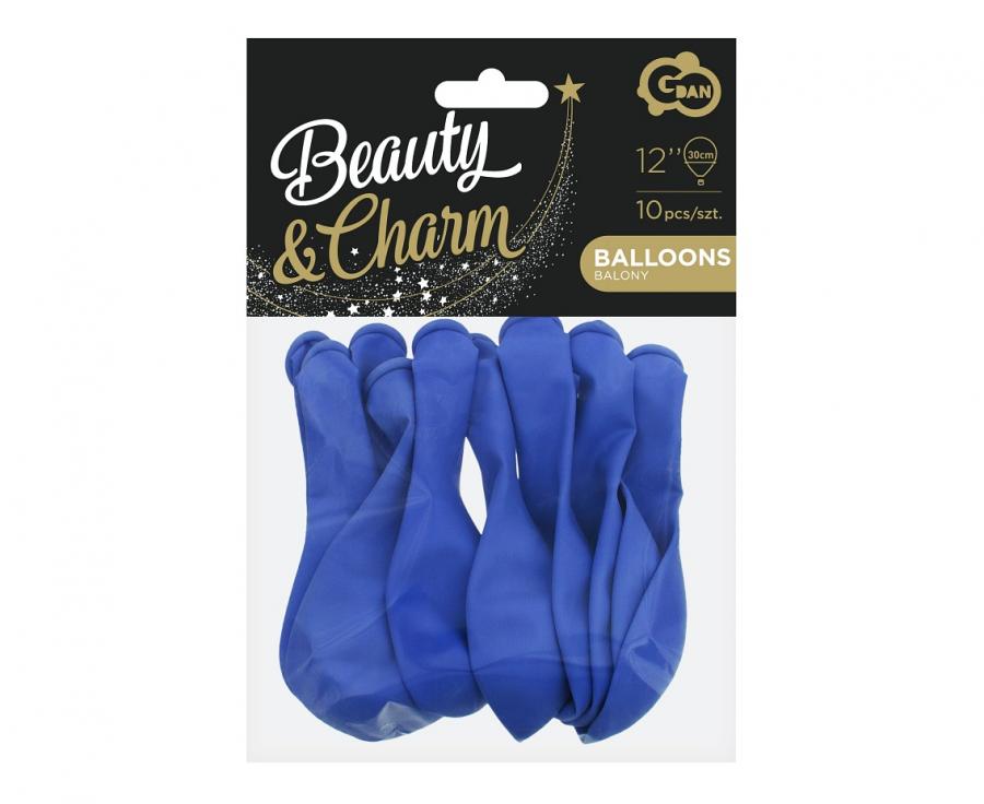 Latexblöður. Bláar. 10 stk. 30 cm.