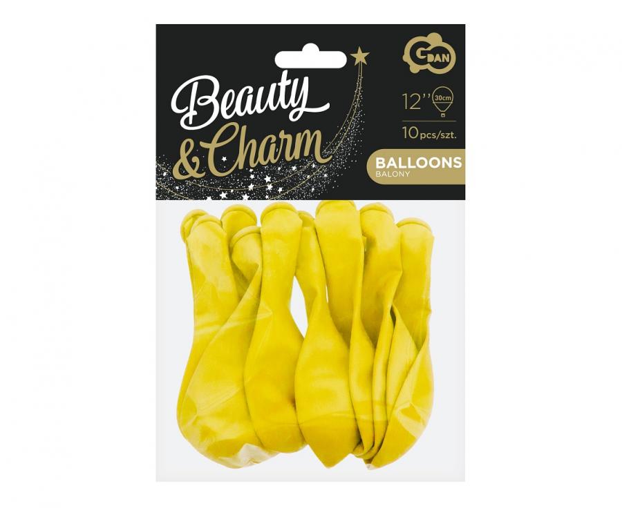 Latexblöður. Gular 10 stk. 30 cm.