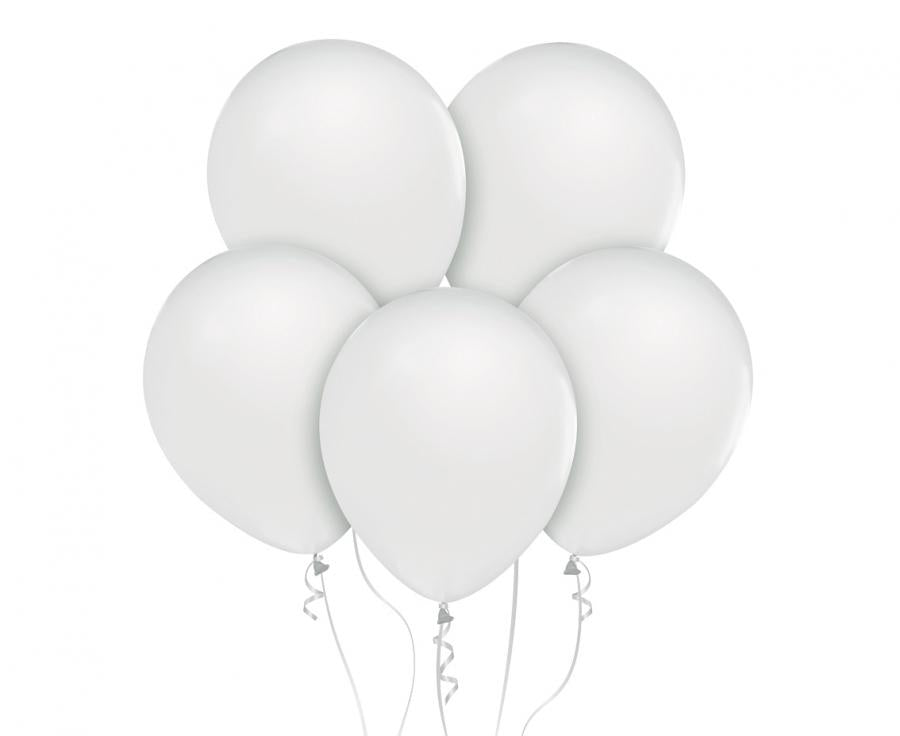 Latexblöður. Perluhvítar 50 stk. 30 cm.