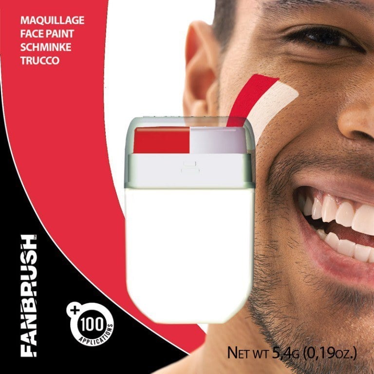 Andlitsmálning. Rautt og Hvítt