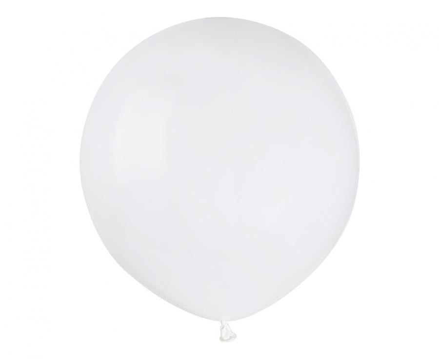 Latexblaðra. Stór Hvít. 1 stk. 48cm