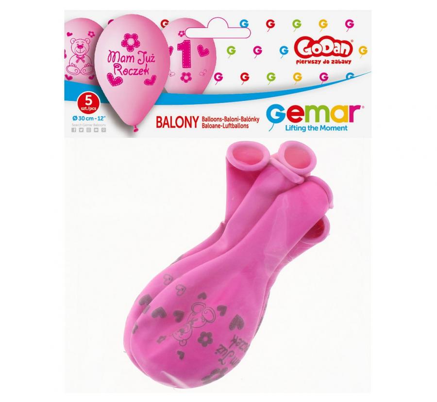 Latexblöðrur. Mam juz roczek. Bleik