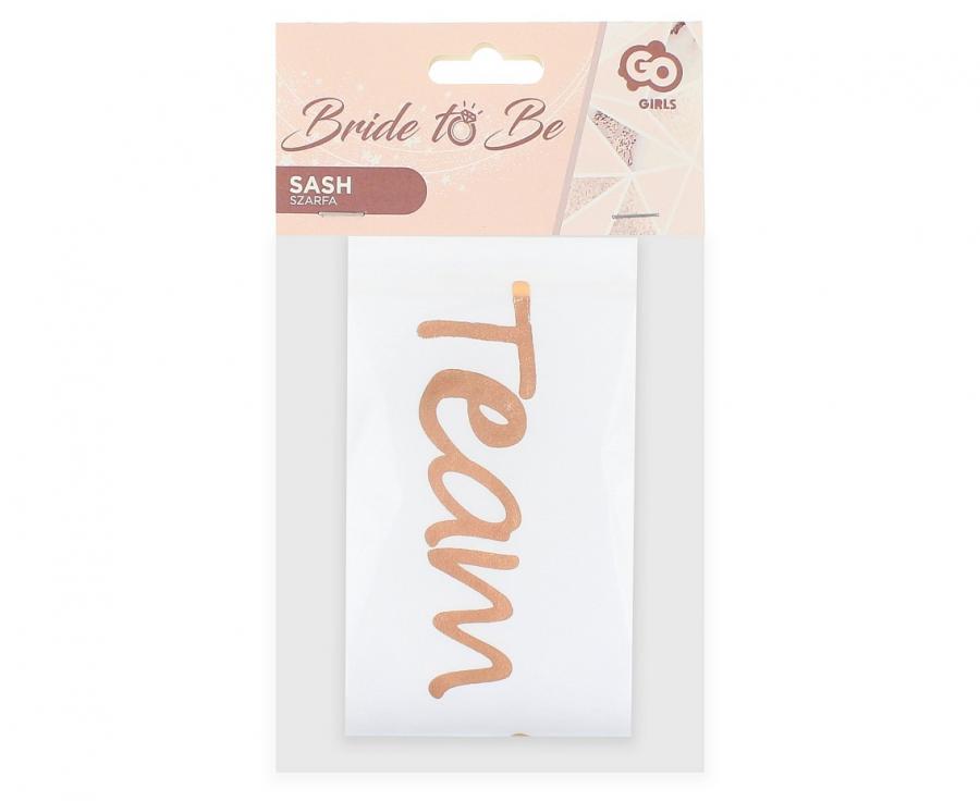 Borði. Team Bride. Rosegold