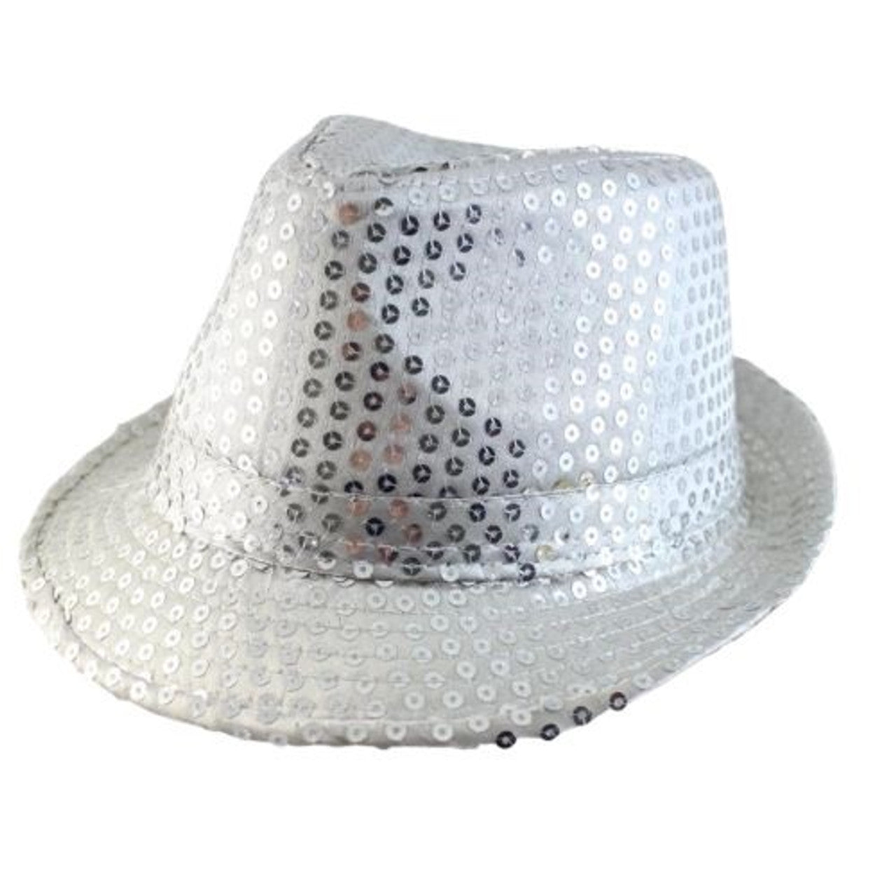 Silfur Fedora hattur Pallíettu