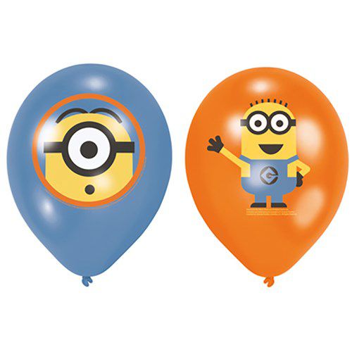 Latex Blöðrur. Minions. 6 stk.