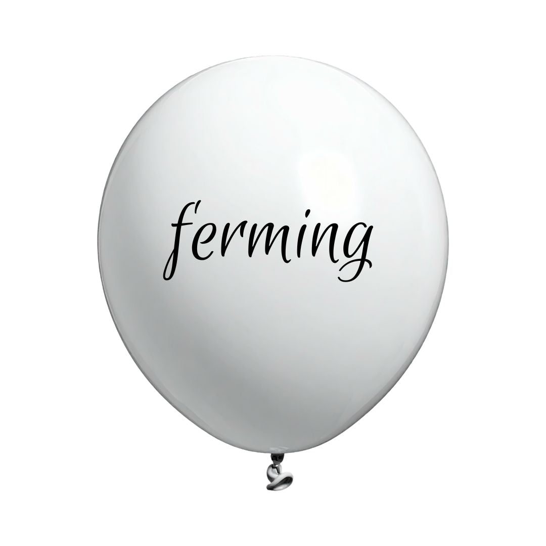 Latexblöðrur. Ferming. Hvít. 1 stk