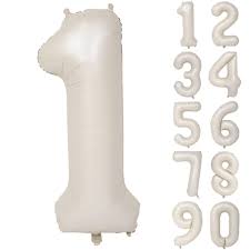 Álblöðrur númer. Kremaðar 66 cm