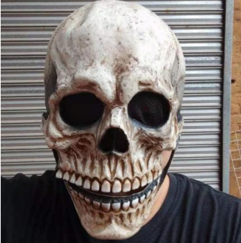 Latexgríma. Hauskúpa ljósbrún