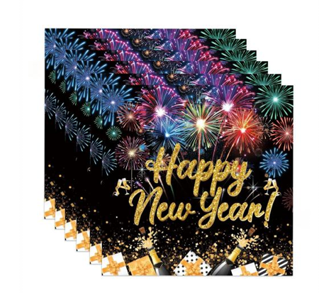 Sevíettur. HAPPY NEW YEAR. 20 stk.