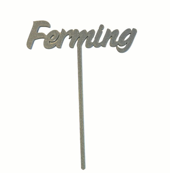 Kökutoppur Ferming Silfur 17 cm