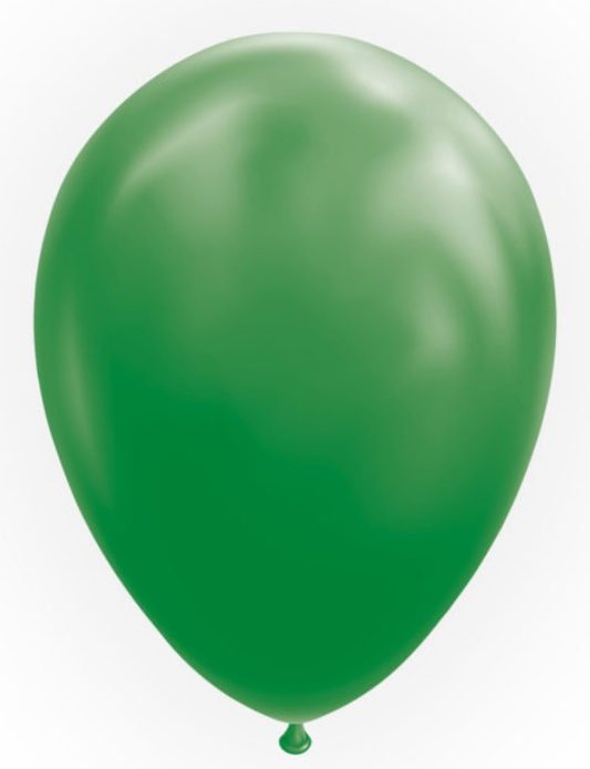 Latex blaðra. Græn. 1 stk. 28 cm.