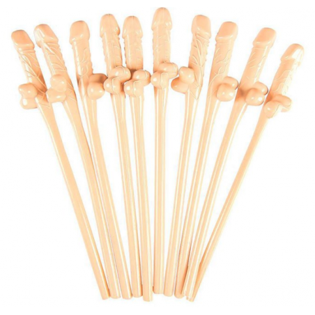 Typparör. Bleik. 10 stk.