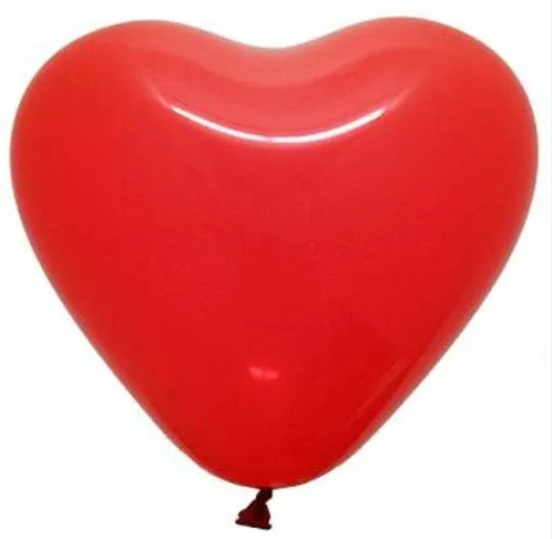 Hjartablaðra Latex 1.stk 26 cm.