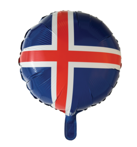 Álblaðra. Íslenski fáninn. 45 cm
