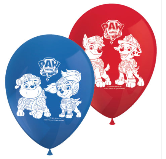 Hvolpasveitin. Latexblöðrur. 8 stk.