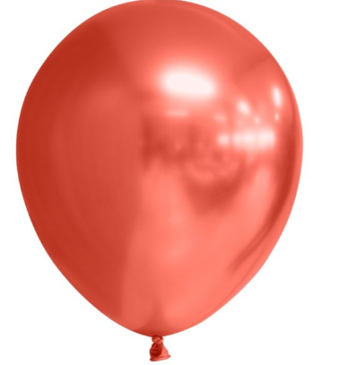 Latexblaðra. Chrome Rauð. 1 stk.