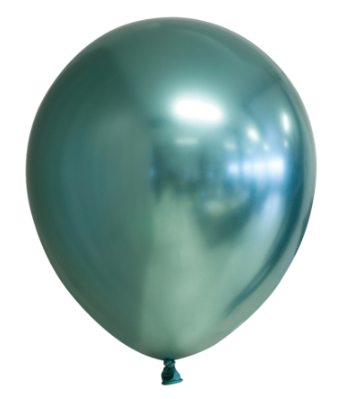 Latex blaðra. Chrome græn. 1 stk.