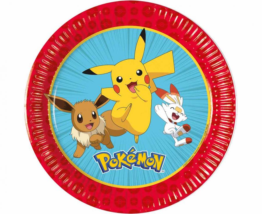Pokémon Pappadiskar. 8 stk. 23 cm