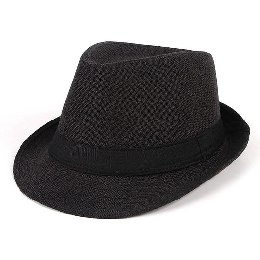 Svartur Fedora hattur