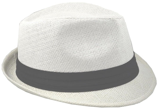 Hvítur Fedora hattur