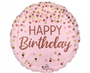 Álblaðra. Happy Birthday. Bleik