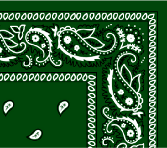 Bandana Klútur. Grænn
