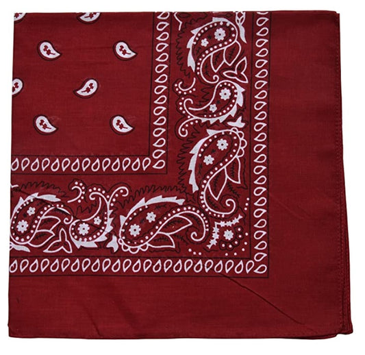 Bandana Klútur. Vínrauður