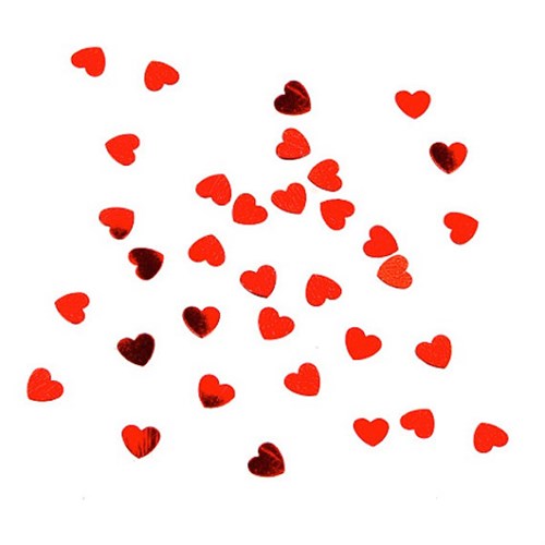 Confetti Hjörtu Rauð. 15g