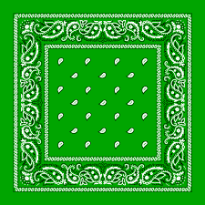 Bandana Klútur. Grænn