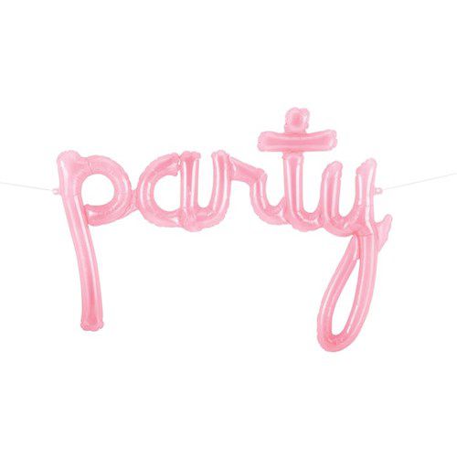 Álblaðra PARTY. Bleik glær